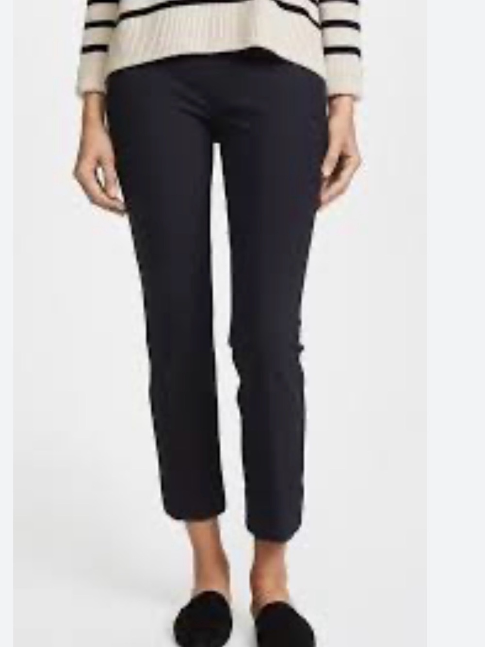 Vince High-Rise Stitch-Seam slim split-hem pants
